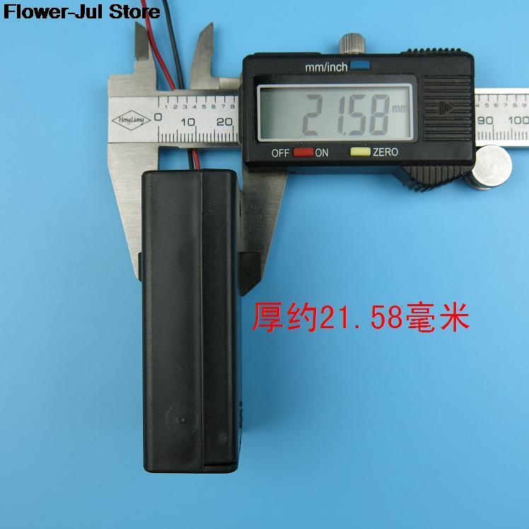 1PCS 9V Battery Case 9V Volt PP3 Battery Holder Box DC Case With Wire Lead ON/OFF Switch Cover