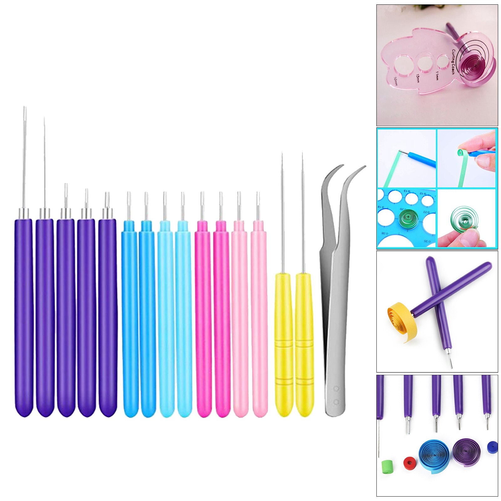 Ingelaste Quilling Gereedschap Quilling Levert Hand Craft Diy Tool Voor Volwassenen 16 Stuks