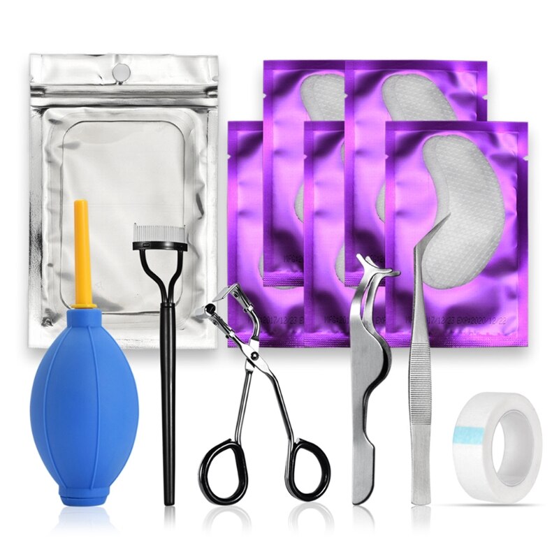 Under Eyes Pads Eyelash Extension Kit Eyelashes Extension Practice Set False Eyelashes Training Tool for Professionals Beginners