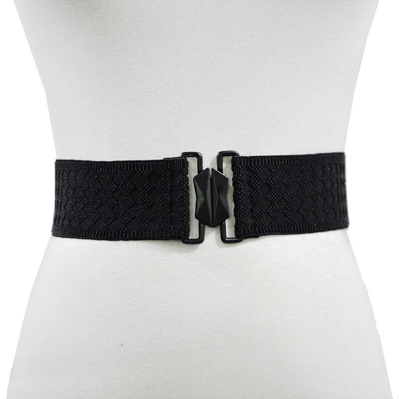 Belts for Women Simple Elastic Waist Seal Leopard Print Decorative Waist Wide Ladies Belt Black Leopard Print 5cm: Black