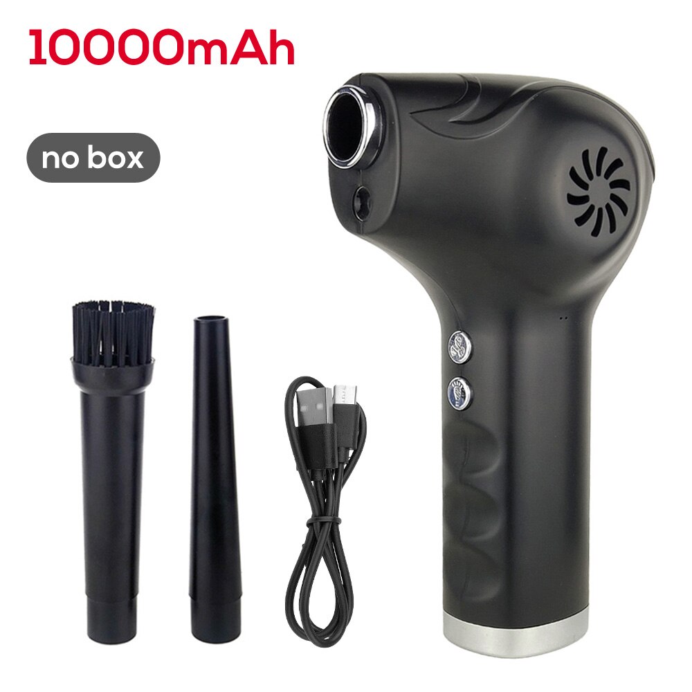Draadloze Air Duster 6000/10000Mah Gecomprimeerd Usb Dust Blower Oplaadbare Kan Stofdoek Voor Toetsenbord Camera Cleaning: 10000mAh - no box