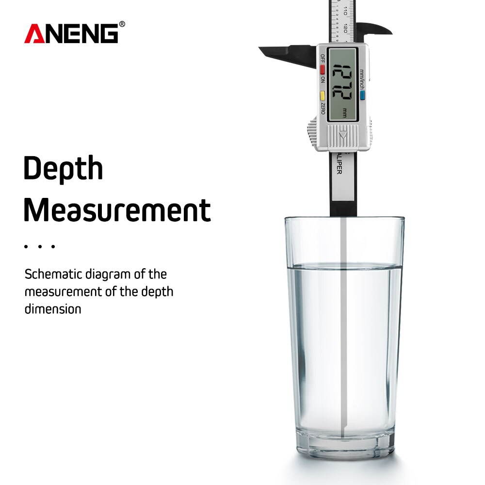 ANENG 150mm calibre micrometro Digital Vernier calibre micrometro Paquimetro calibrador Digital medición mini calibradores escala herramienta de medición calibrador pie de rey acero inoxidable medicion