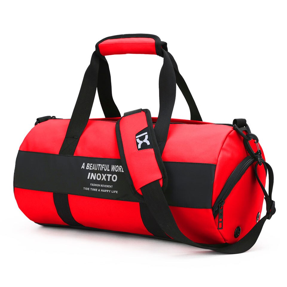 Gym Tassen Mannen Sport Fitness Pack Schouder Sport Tas Vrouwen Handtassen Mannelijke Reistassen Polyester Waterdicht Handtas Vrouwelijke: Red