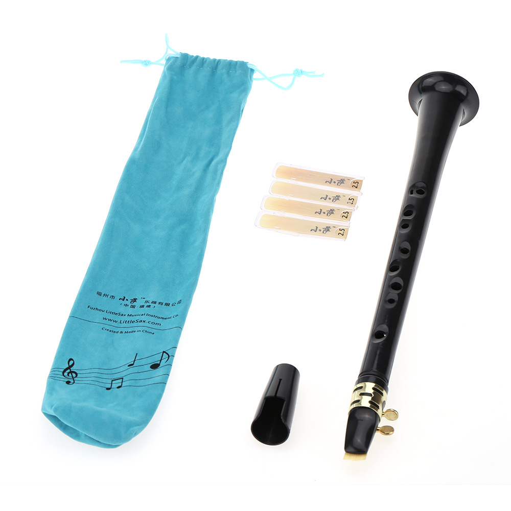 Taschen-Saxophon-Set - Mini Tragbares Saxophon mit Blättern, Tragetasche & Zahnpasta - Anfängerinstrument