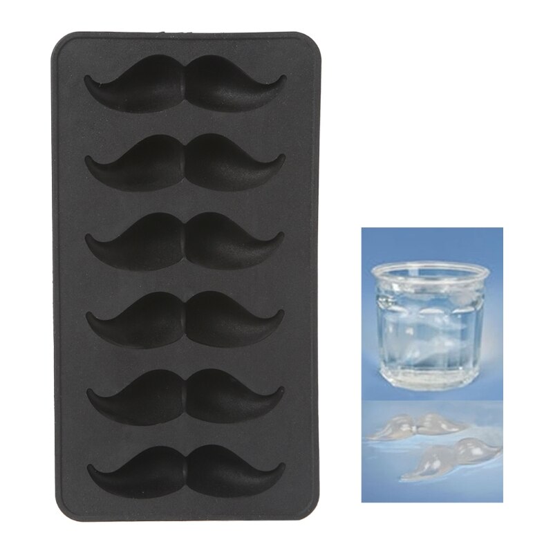 Snor Baard Shaped Silicone Ice Cube Tray Mold Candy Zeep Mould Tool