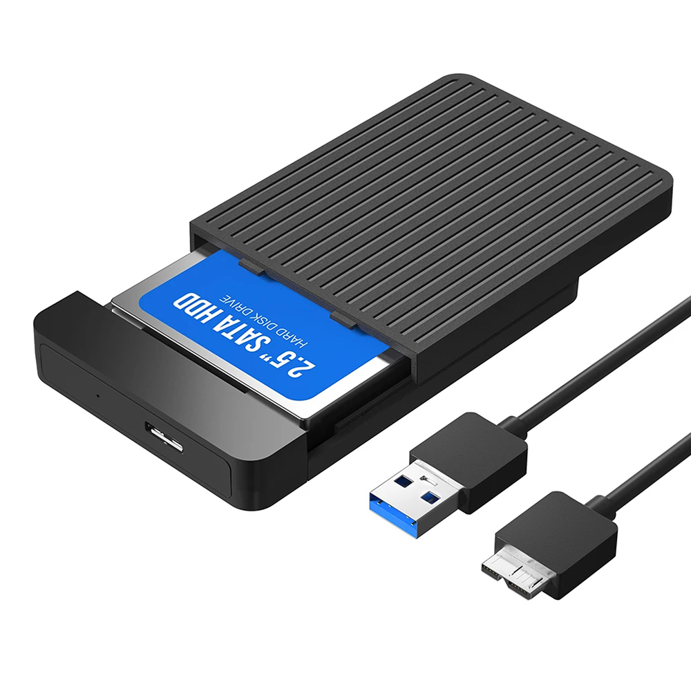 2,5 HDD/SSD-Gehäuse SATA auf USB 3.1/3.0 Adaptergehäuse 6 Gbit/s HD Externe Festplattengehäuse Box für Festplatte HDD Typ USB-C-Gehäuse: Grey