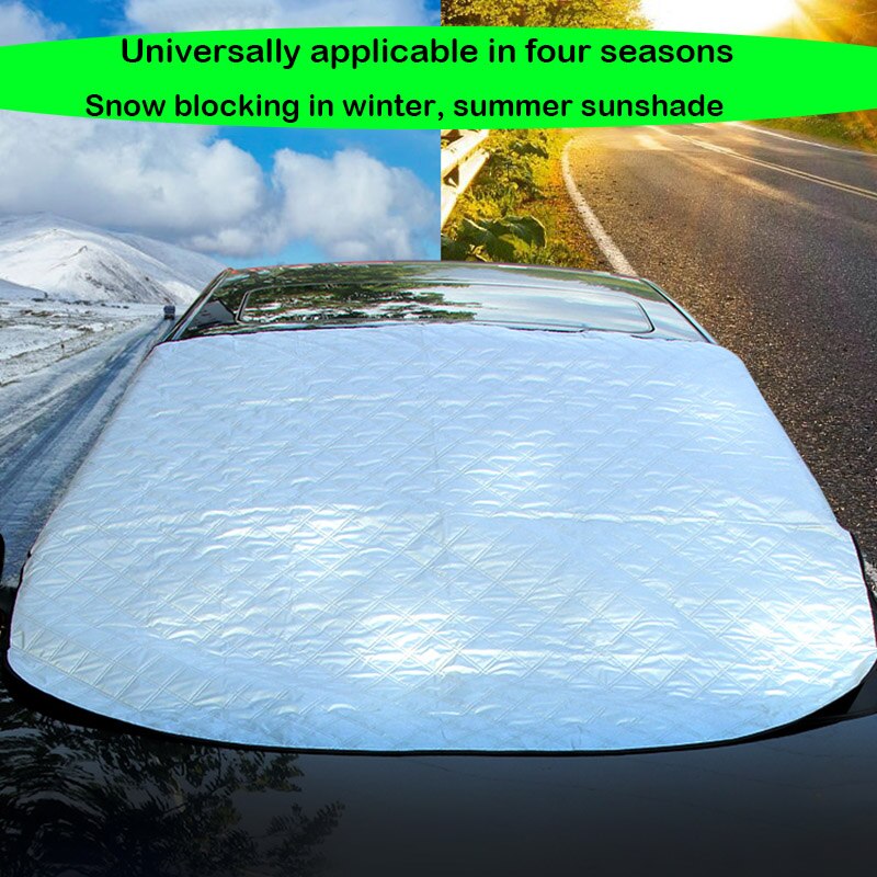 Bil frontrute solskjerm universal bil regn is snø beskyttelse anti sol uv varme frontrute tykt bil deksel