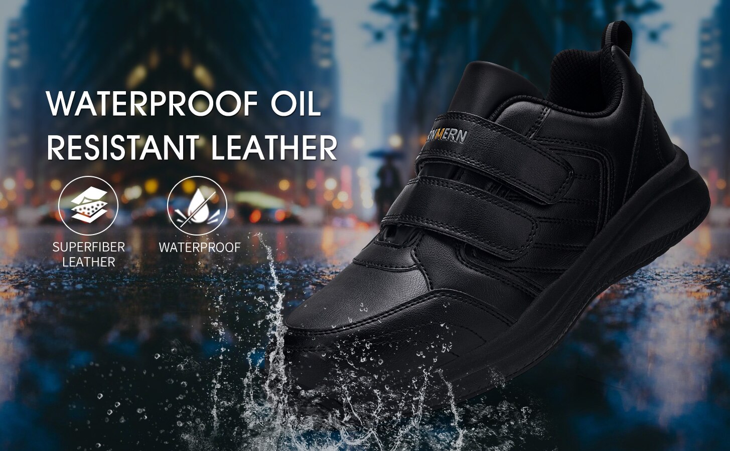 LARNMERN Stahl Kappe Männer Sicherheit Schuhe Wasserdichte Koch S Anti-zerschlagen Nicht-Unterhose Klett Atmungsaktiv Arbeit Turnschuhe