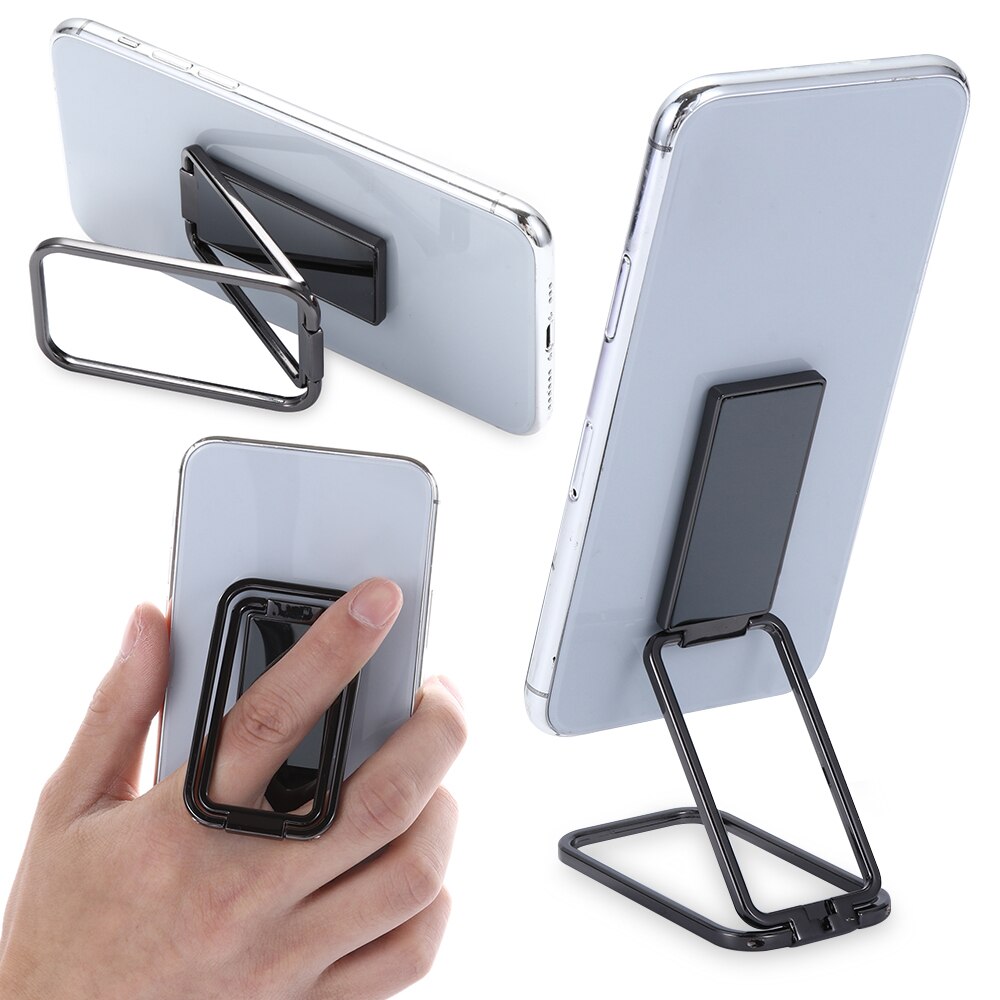 Soporte plegable para teléfono móvil con rotación de 360 grados, soporte de anillo ultrafino para teléfono, soporte de dedo de Metal para escritorio portátil multiángulo