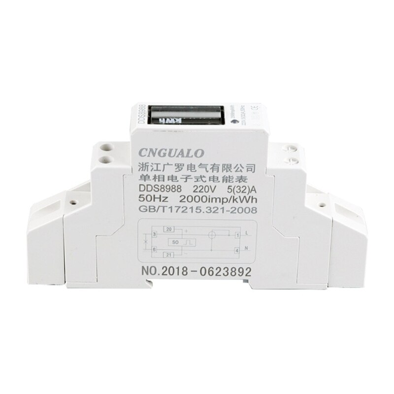 CE Home Power Meter High Precision Watt Meter Single Phase Two Wire Energy Meter 230V /110V 5(32)A with backlight