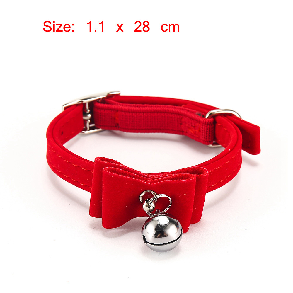 Cat Collars Breakwaay Bells Pet Collar for Cats Small Dog Collars Kitten Pets Supplies Dog-collar Leash Cat Necklace PQ004: PQ004-Red