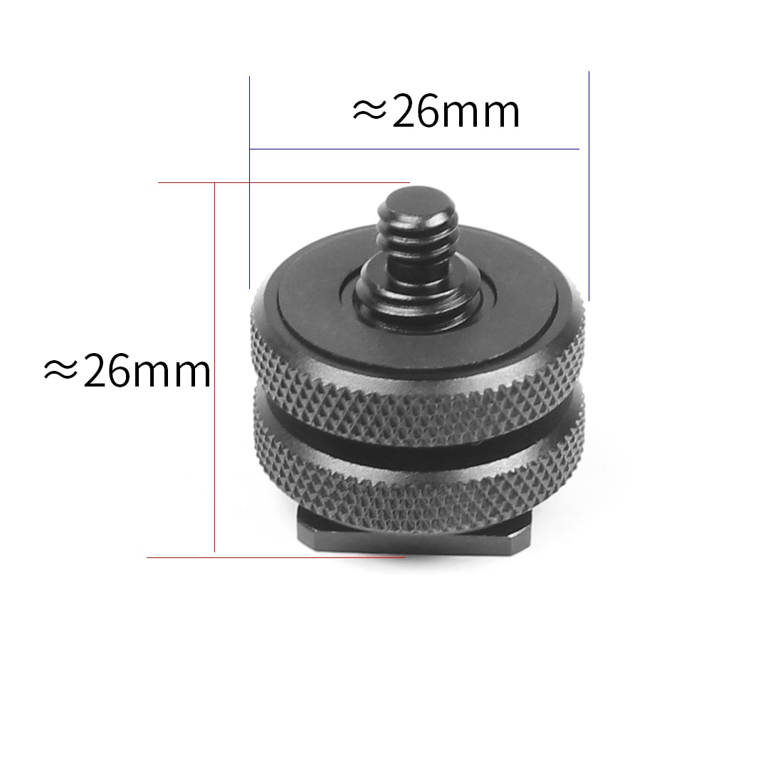 1/4" Flash Shoe Screw Adapter Tripod Mount + Mobile Phone Clip Holder Adjustable 57-85mm for Canon Nikon Sony DSLR Camera