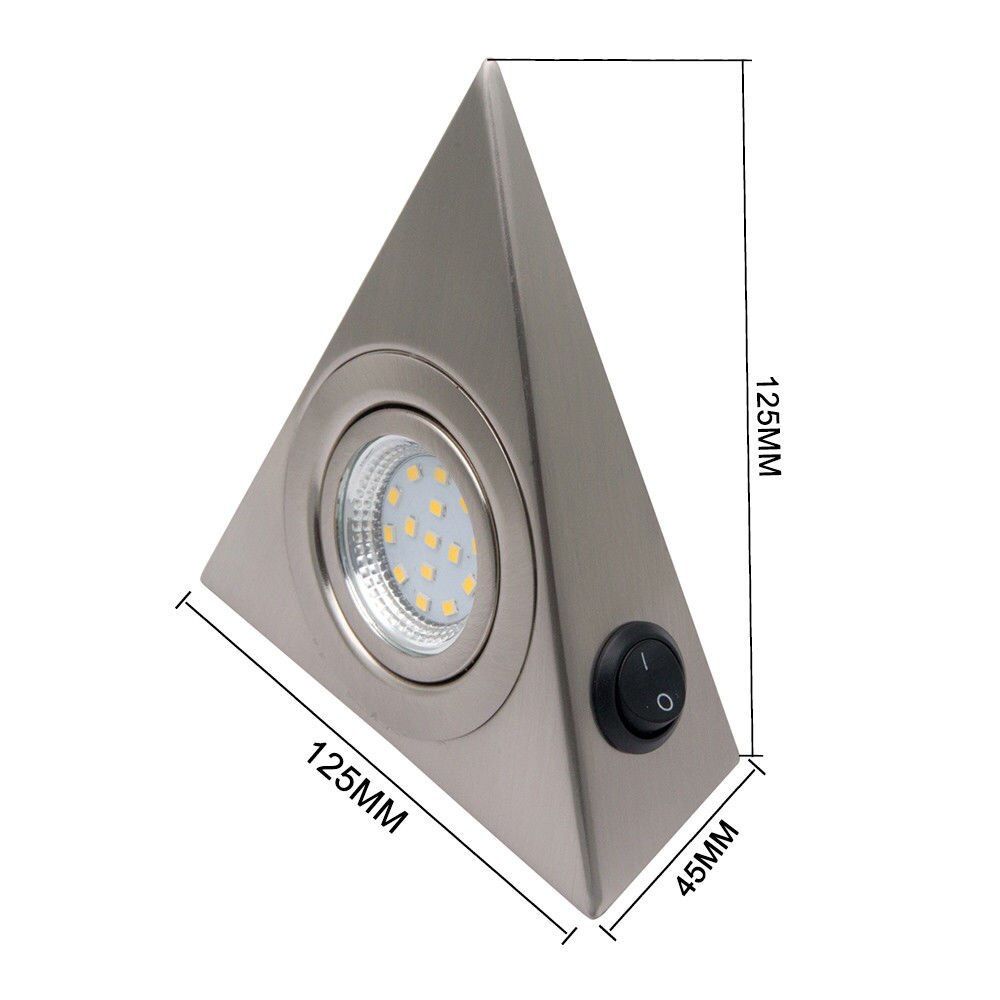 12v led trekant hvidt lys køkken under skab væg bordlampe
