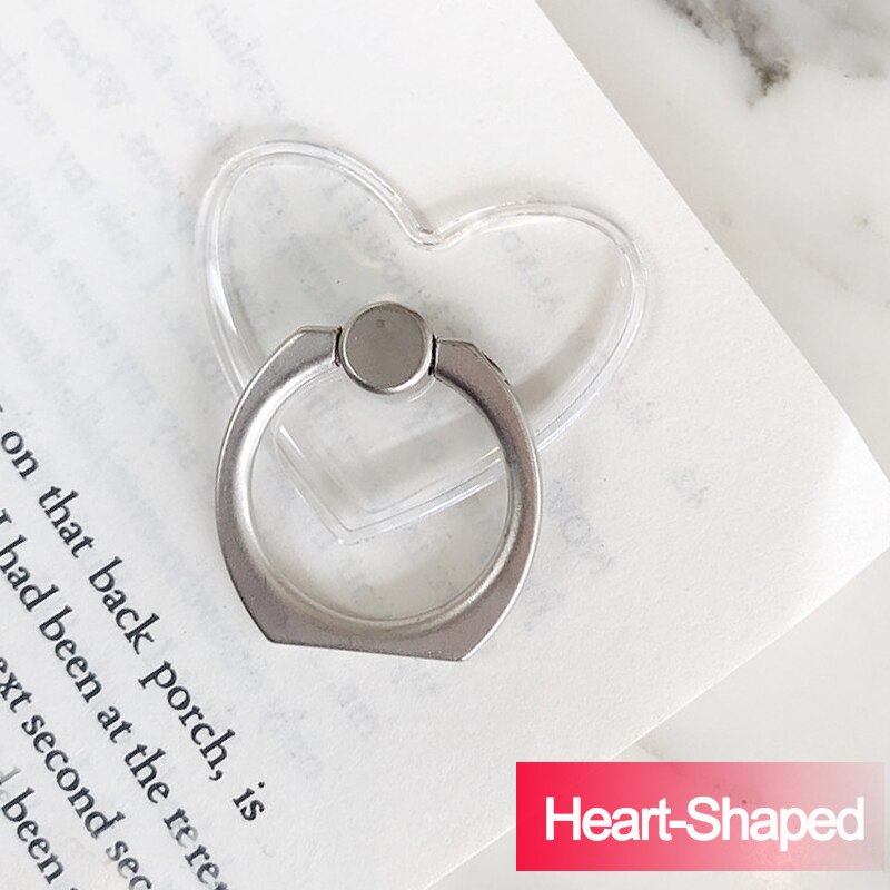 Leuke Crystal Mobiele Telefoon Ring Houder 360 Roterende Telefoon Accessoire Ring Houder Telefoon Stand Socket Voor Iphone Samsung Telefoons: Heart