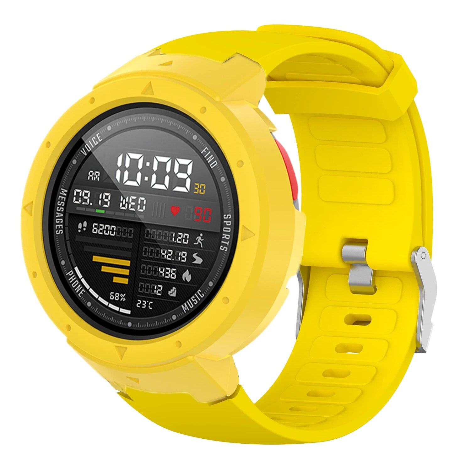 For Amazfit Verge A1801 Strap Smart Watch Band For Xiaomi Amazfit Verge 3 Case Cover Silicone Watchband + PC Protector Frame