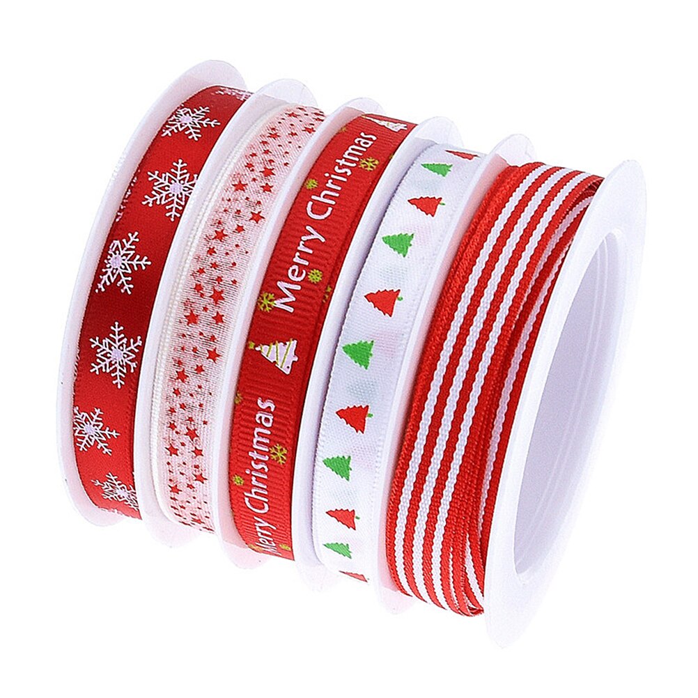 Christmas Ribbon 5 Roll 5M Super Long Christmas Ri... – Grandado