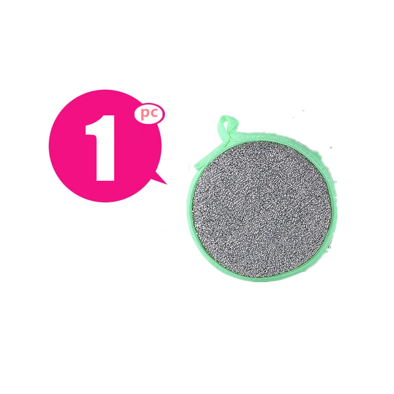 10-1PC Double Side Dishwashing Sponge Household Cleaning Tools Dish Brush Cleaning Supplies Pot and Dish Cleaning Sponges: Dark Grey