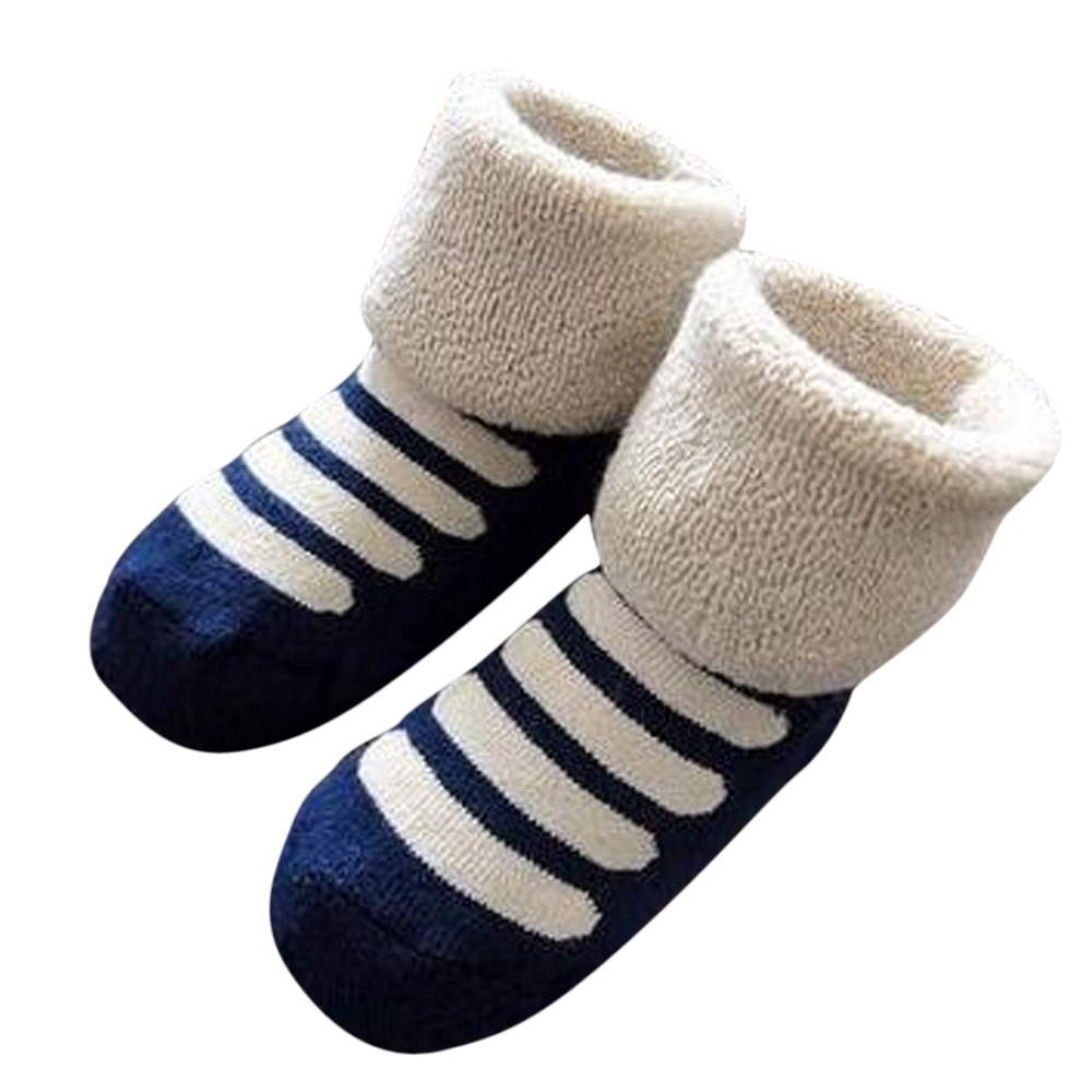 Winter Cotton Newborn Kids Infant Toddler Baby Boys Girls Cartoon Animals Anti-Slip Knitted Warm Socks