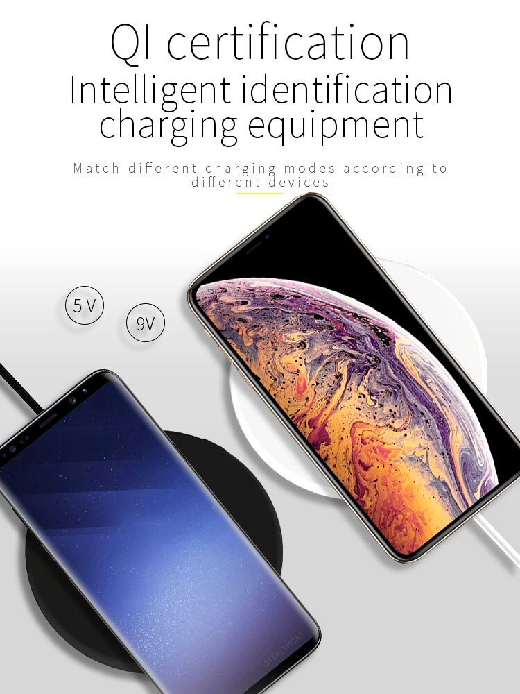 Ongoo wireless charger pad qi for iphone 13 12 pro max for iphone 11 x 8 apple watch certified wireless charger phone charging