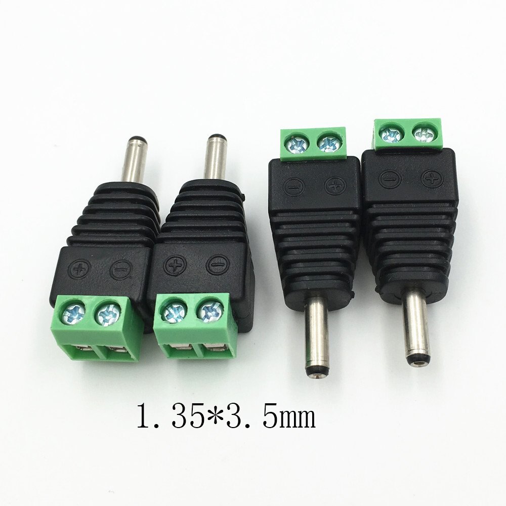 5PCS male and female DC Power plug 5.5x2.1MM 5.5x2.5MM 3.5x1.35MM 12V 24V Jack Adapter Connector Plug CCTV 2.1*5.5mm 2.5 1.35: 1.35x3.5mm Female