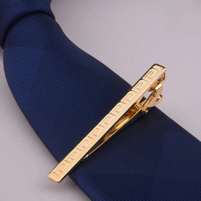Clip de corbata para hombre, broche de estilo clásico Simple, Color dorado, Clip para corbata de boda y negocios, cierre de Metal, joyería para hombre