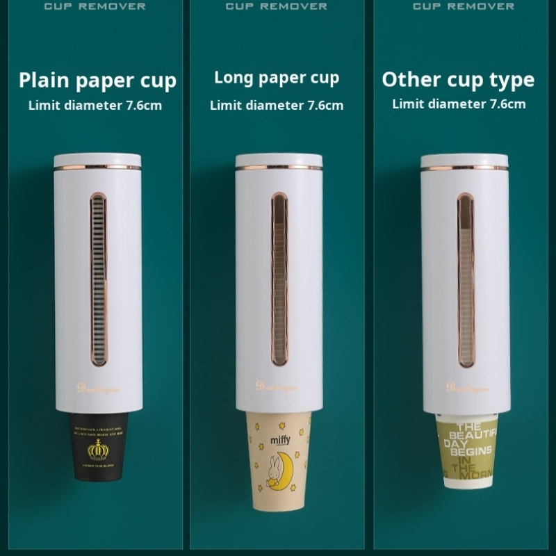 Paper Cup Dispenser Holder Automatic Disposable Cup Storage Rack Wall Mounted Cup Holder Organizer Water Dispenser Cups Stand