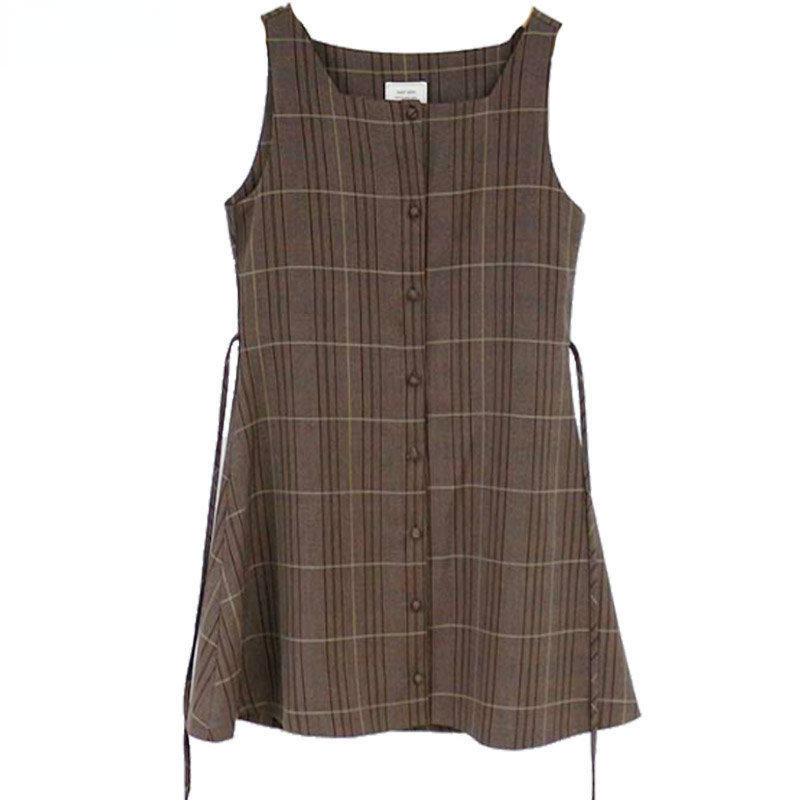 Preppy Sty – tenues assorties pour filles japonaises, robe chemise trapèze à carreaux pour dames, automne printemps 2023: S / Black