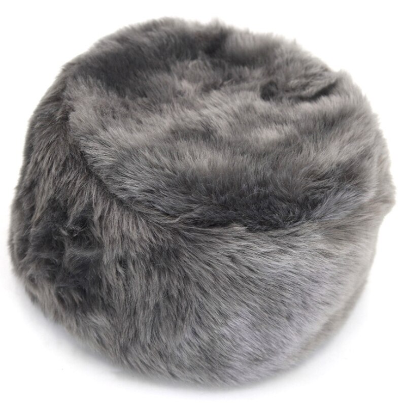 Ht2851 chapéu de inverno das mulheres dos homens grosso quente chapéu de pele russo earflap boné à prova de vento bombardeiro skullies gorro russo ushanka hat: Cinza