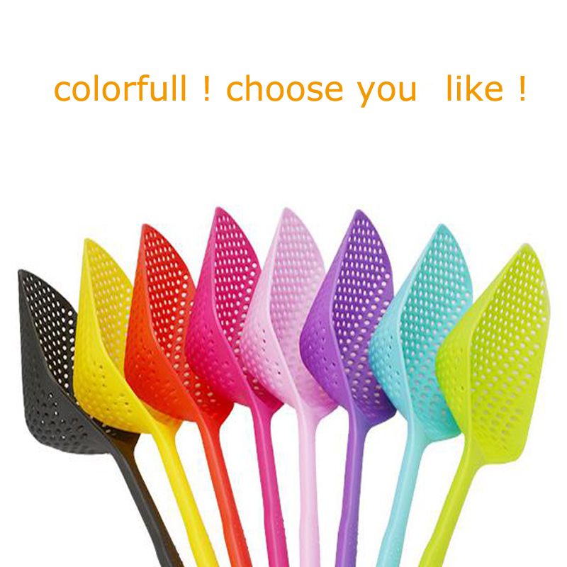 1 accesorio de cocina ORGANBOO, Gadgets, cuchara colador de nailon para escurrir verduras, cuchara para agua, Gadget, utensilios de cocina, negro