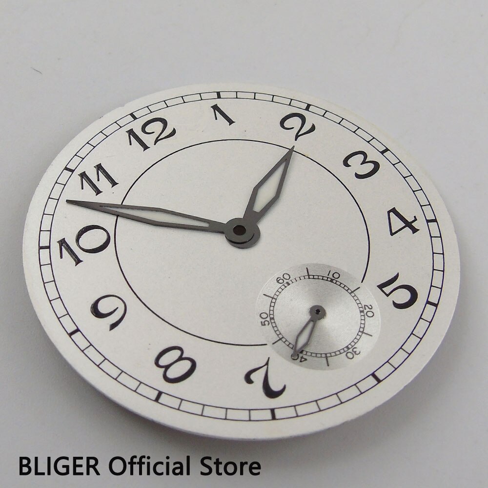 Quadrante Orologio Sterile 38,9 Mm Per Movimento ETA 6498 – Parnis, Nero, Cifre Arabe - Foto 2