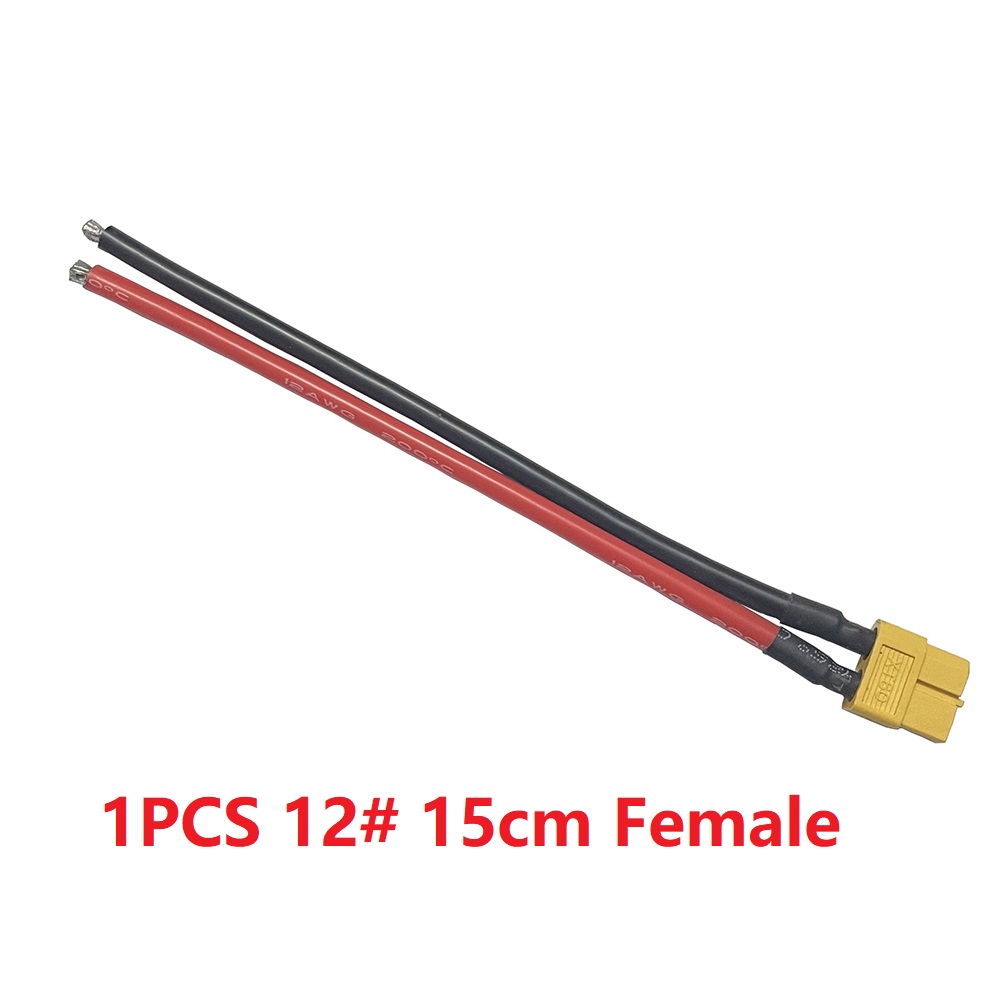 12 AWG 10 cm/15 cm XT60 línea de conexión 12 AWG Cable de extensión DIY Cable de batería macho y hembra para batería RC ESC: Azul marino