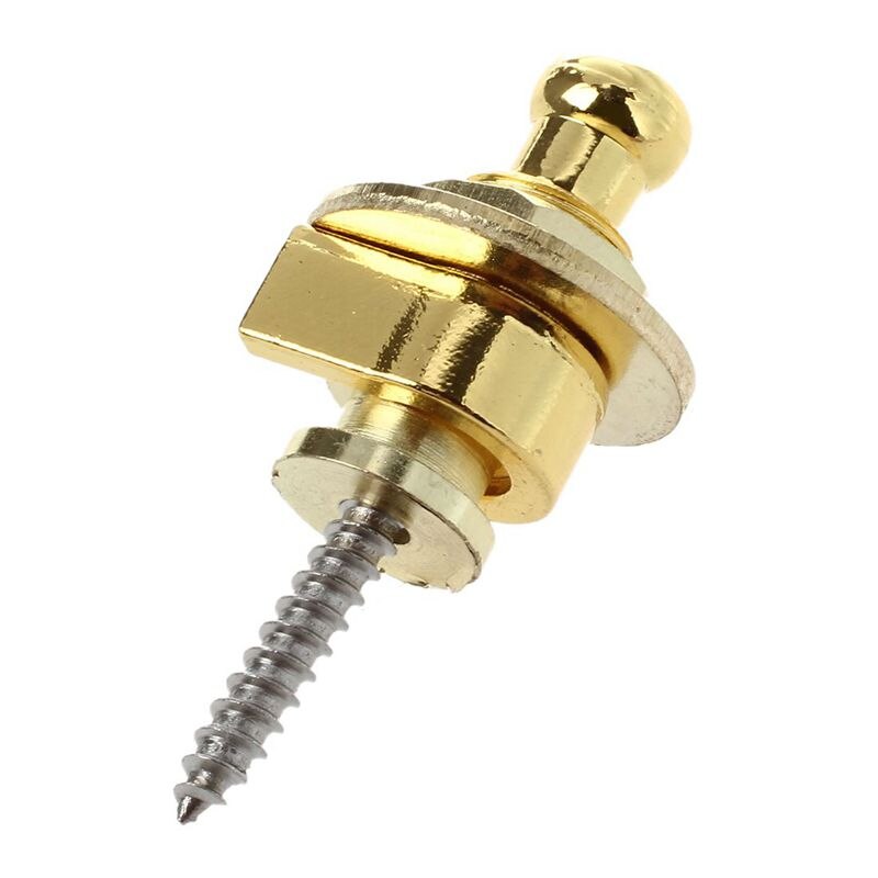 Tornillo tipo guitarra partes seguridad Correa bloqueo tono dorado