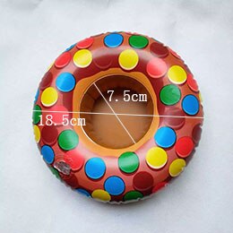 Ananas beignet boisson gonflable porte-bière piscine partie approvisionnement flotteur accessoires enfant adultes jouets de bain cerise fruits anneau de natation: chocolate flavor