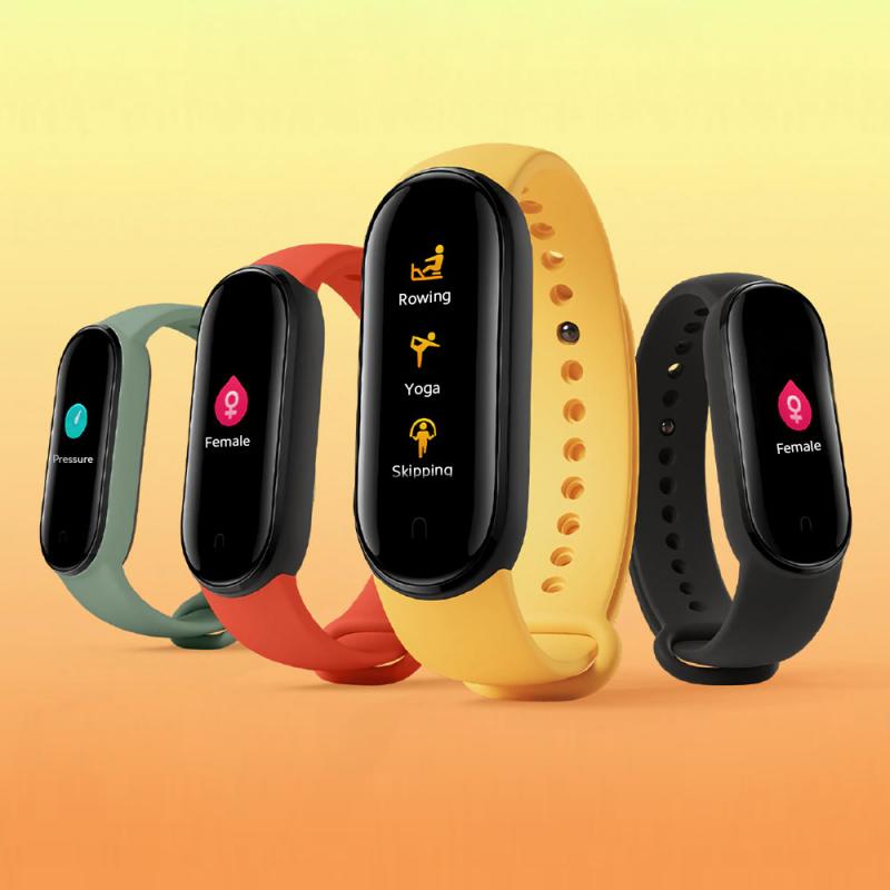 1.1" Original Xiaomi Mi Band 5 Smart Bracelet AMOLED Screen Miband 5 Smartband Fitness Traker Bluetooth Sport Smart Wristbands