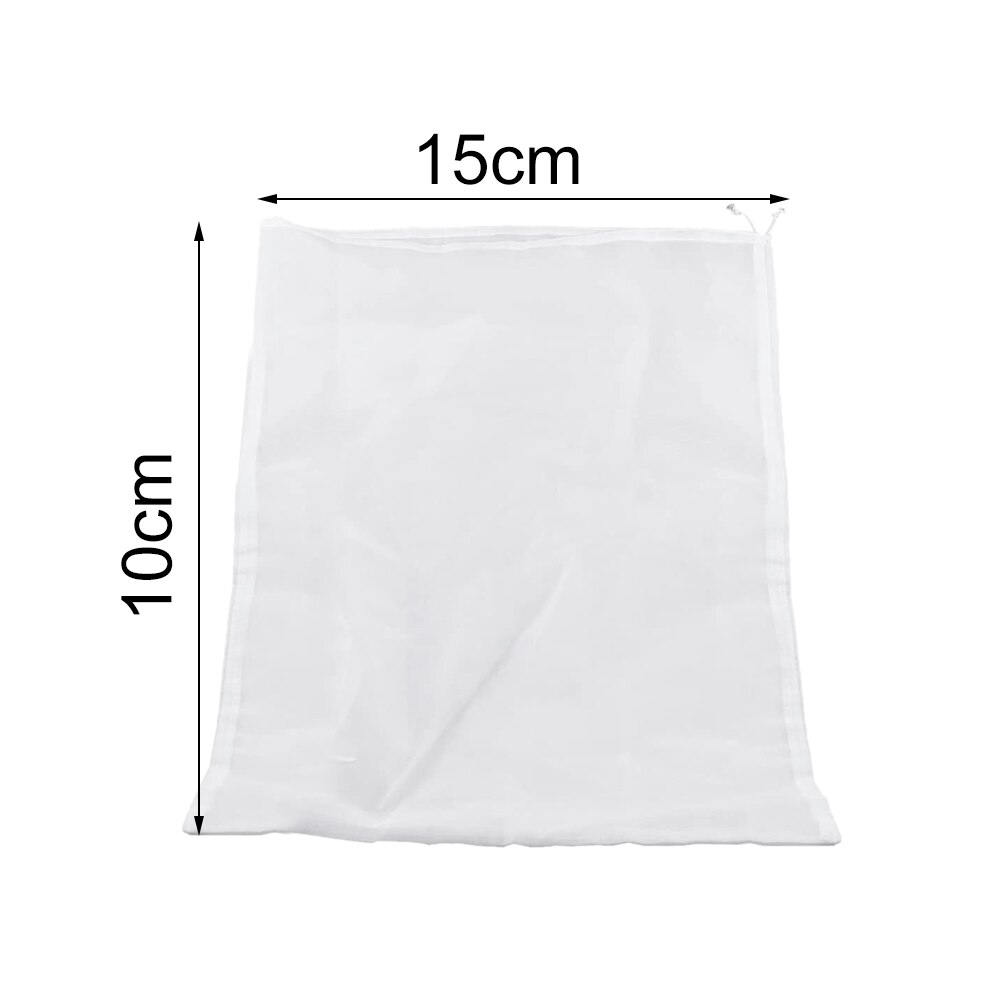 Filet de filtre réutilisable, 4 tailles, pour café, noix, lait, thé, fruits, jus, vin, souche, sac de filtre liquide d'herbe, accessoires de cuisine: S