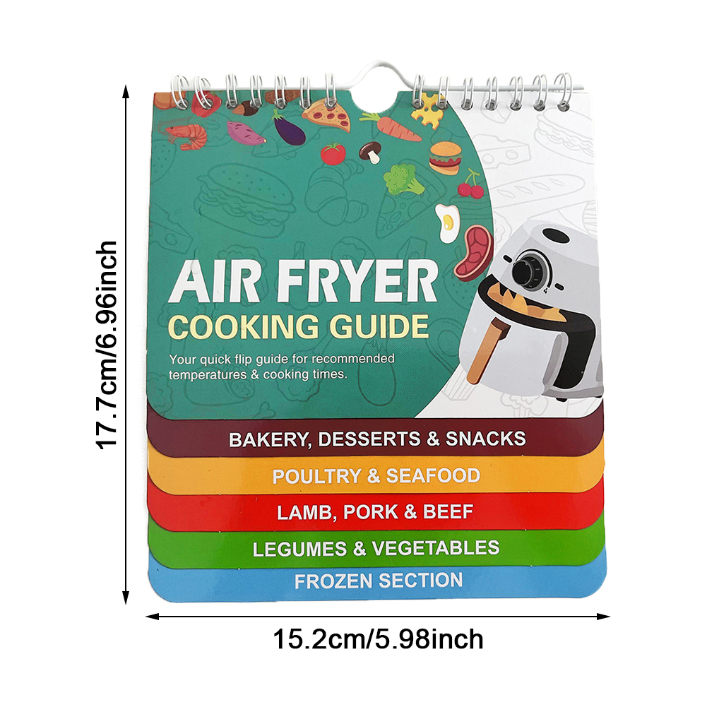 Air Fryer Magnetic Cheat Sheet Air Fryer Recipes Temperature and Cooking Time Guide for Beginners and Advanced Users