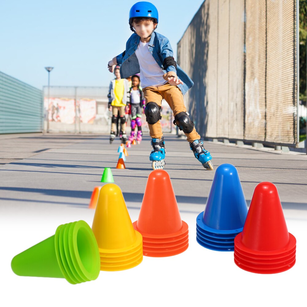 25 Pack / 50 Pack Soccer Football Training Mini Sports Marker Cones for Kids Soccer Training Roller Skating Marker Cones