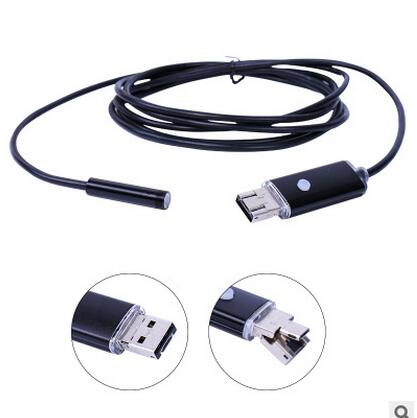 Built In 6LED Mini 2-IN-1 Endoscope Professionally To Help You See What You Cannot See And Touch: 1m