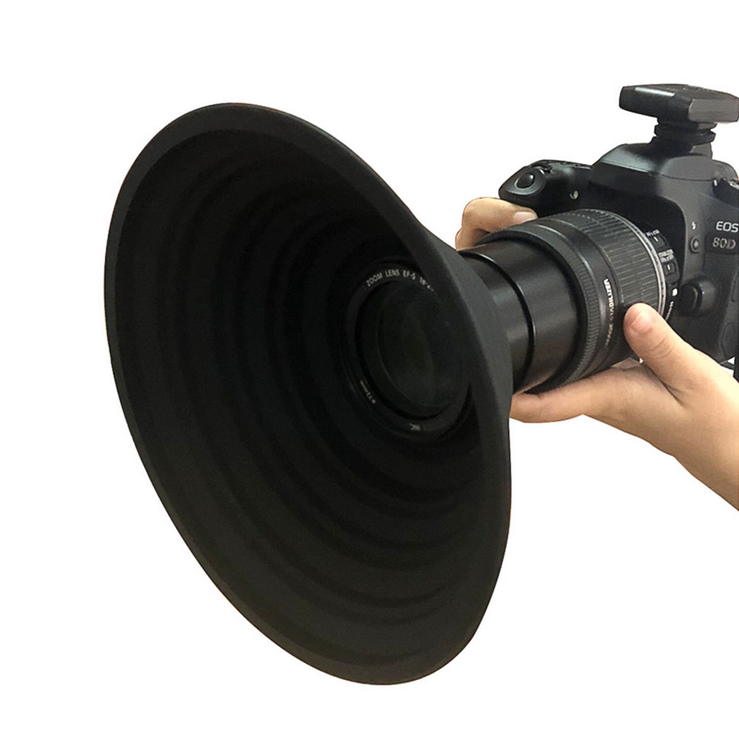 Gosear, tapa de objetivo plegable de silicona antireflectante, tapa de objetivo para bloquear el brillo, cámara SLR DSLR de 30mm de diámetro