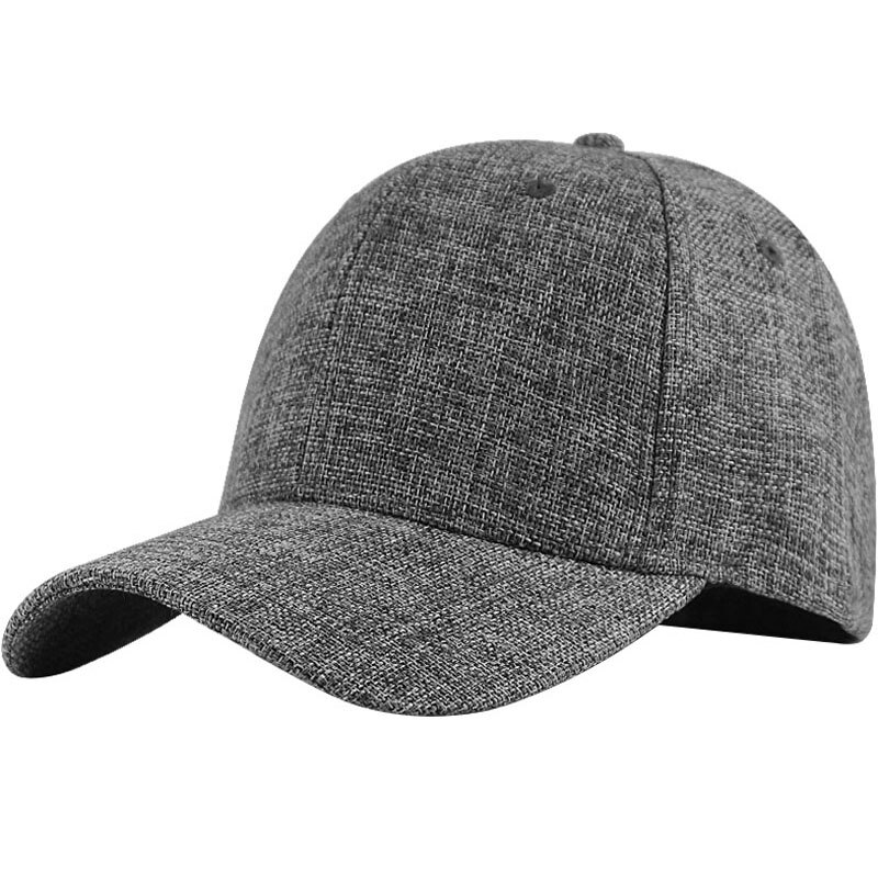Casquette de baseball en lin pour hommes, grande taille, 55-60cm, 61-66cm, chapeau de soleil pour l'extérieur, cool, sport, snapback