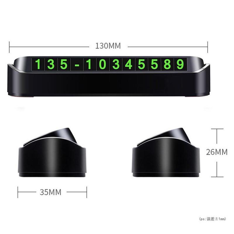 Car Temporary Stop Sign Telephone Number Plate For Car Moving Concealed Product