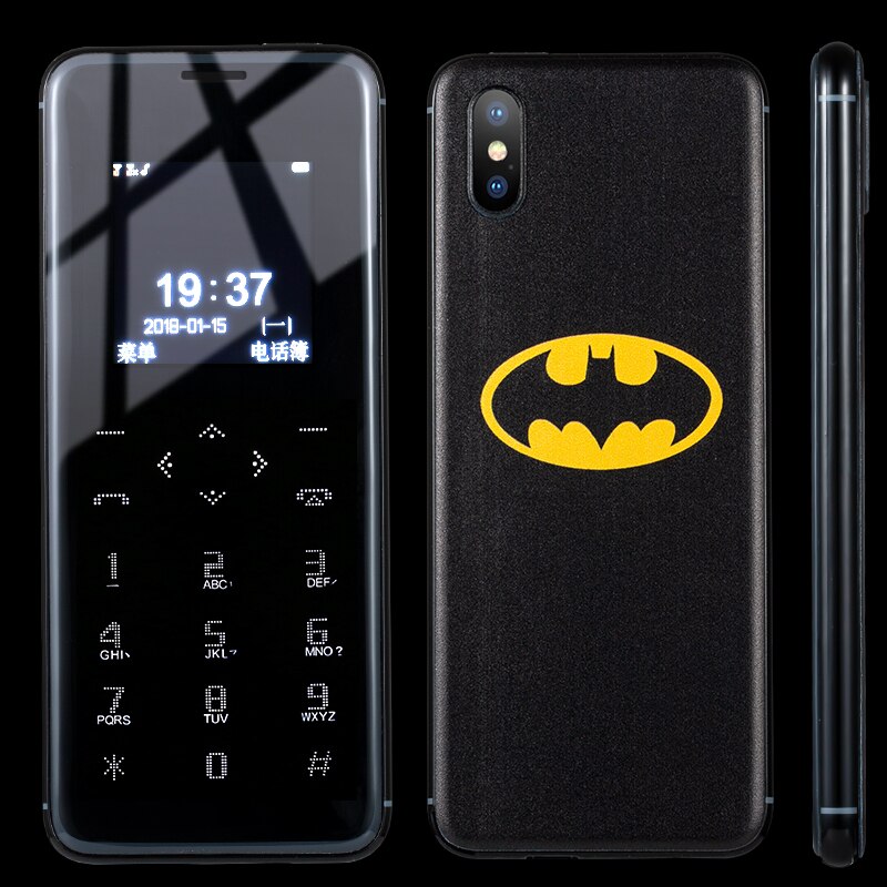 Luxe S8 Kleine Kaart Functie Mobiele Telefoons Met Metalen Body Bluetooth Dialer FM Mp3 Dual SIM mini telefoon celular Voor kinderen: Add 16GB TF Card / Black