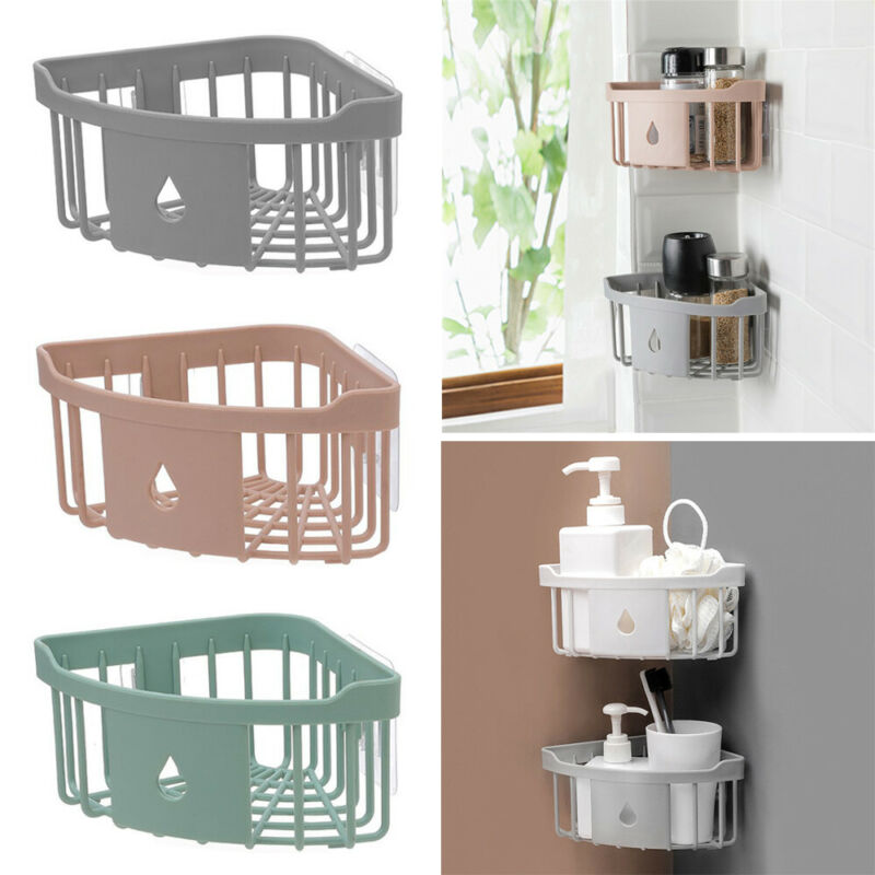 Étagère de salle de bain en plastique, organisateur d&#39;angle Snap-Up, caddie d&#39;angle de salle de bain, rangement de douche, support mural, porte-shampoing