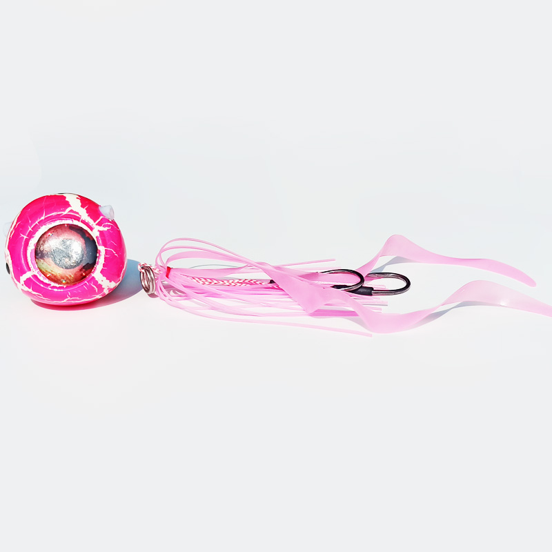 250g/150g/120g/100g/80g/60g/40g Glow Lumious Kabura Pesca Slider Snapper/mar Bream Jig head con falda jigging señuelo mar jig barco: 150 mm / Rojo