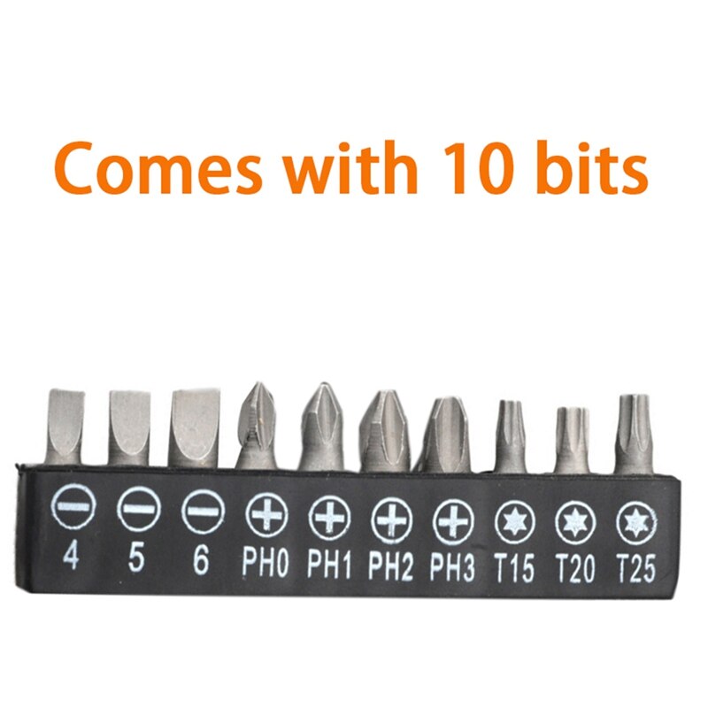 Magnetic Screwdriver Set, 11 Pieces, 110 mm, Mini Ratchets and with 1/4 Inch, 10 Models, Screwdriver Bits