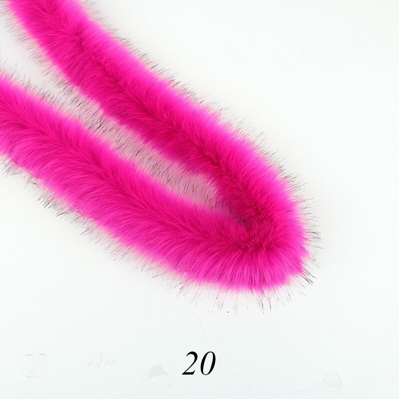 1M Faux Wasbeer Bont Lint Tapes Diy Kleding Naaien Pluizige Bekleding Trimmen Stof Woondecoratie Naaien Kostuum Kraag Hoed ambachten: 20