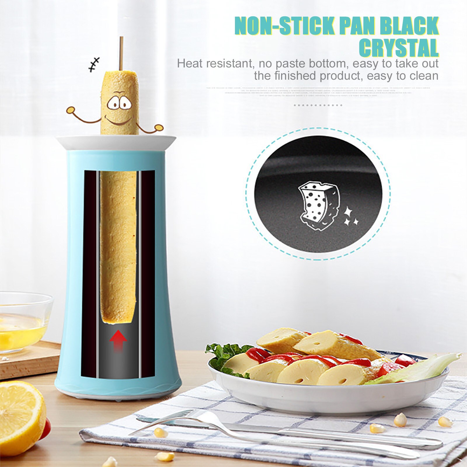 Automatic Electric Egg Master Cooker Single Tube Breakfast Scrambled Egg Sausage Boiler Egg Sandwich Roll Omelette Cooker#g30