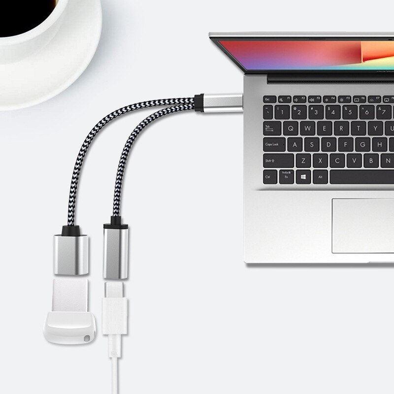 Usb c otg kaapeli puhelinsovitin 2 in 1 tyyppi c uros usb c naaras latausportti usb naaras jakaja sovitin samsung google