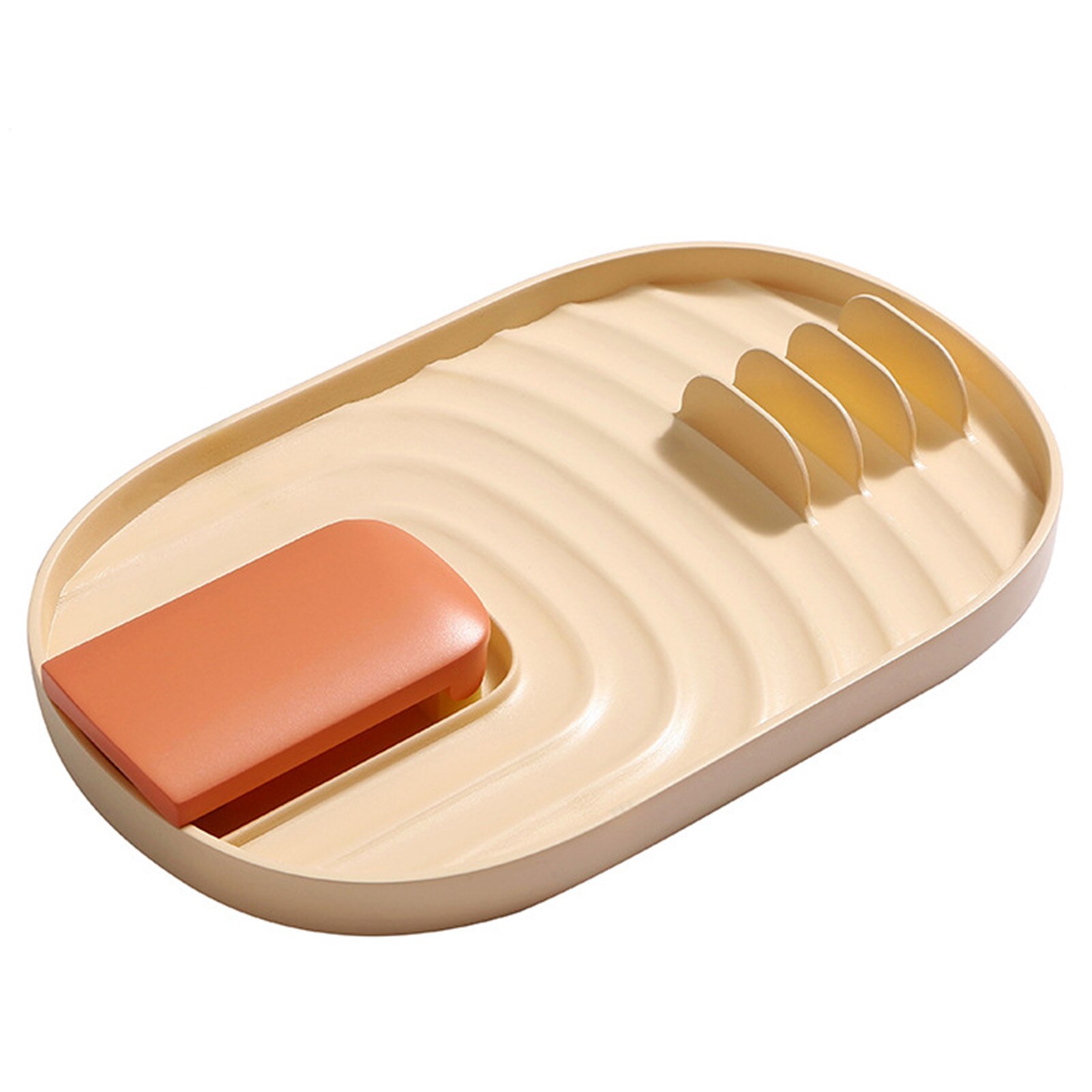 Household Cooking Spatula Mat Spoon Rest Pot Cover Storage Shelf Rack Lid Holder Kitchen Accessories Cooking Support Rack: Lotus Pink