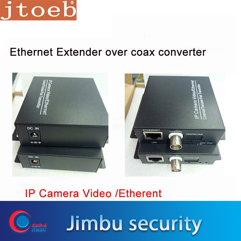 Ethernet Extender over coax converter for IP cameras Video / Ethernrt Coaxial / Twisted-Pair T 2KM